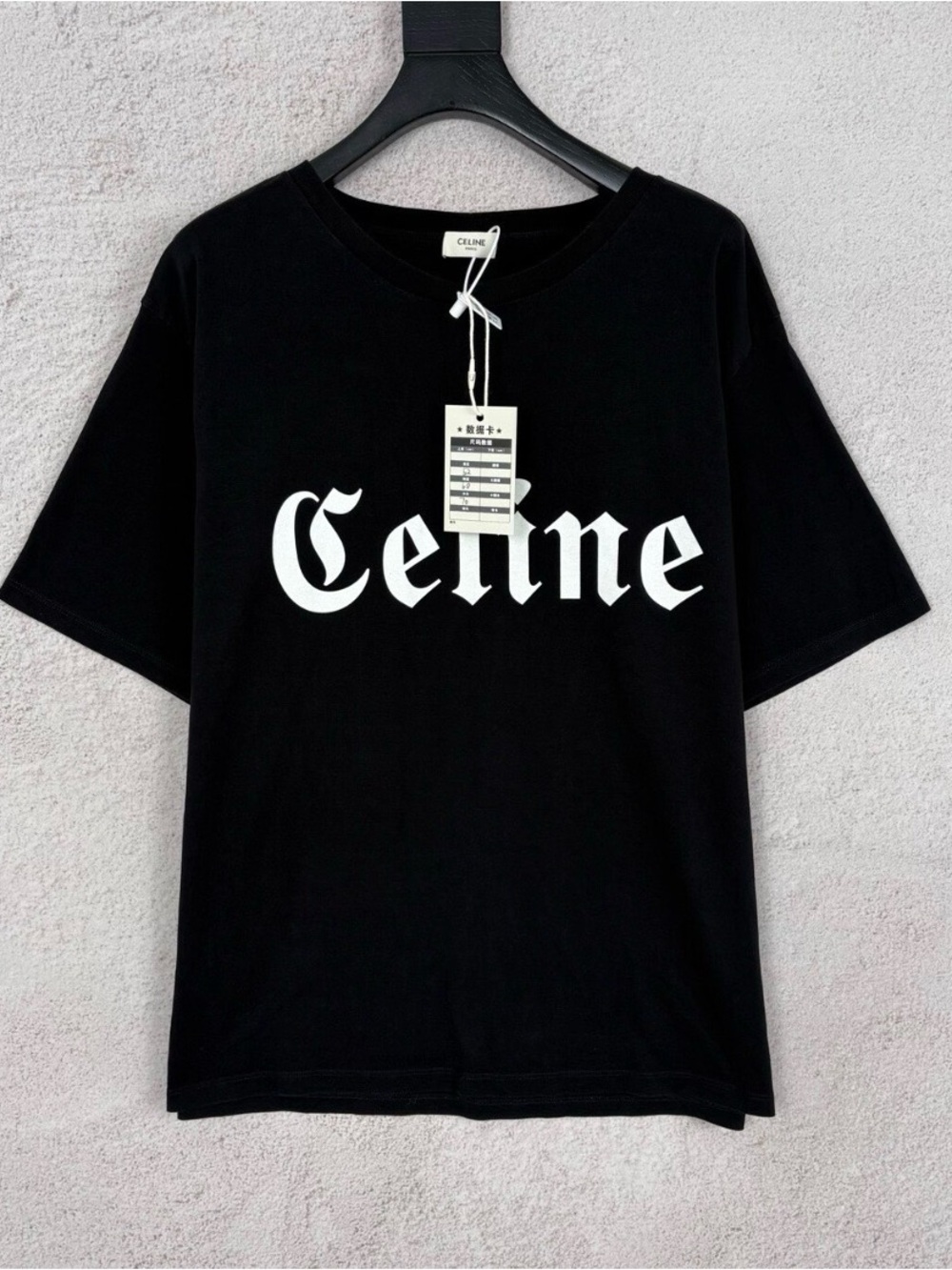 🚩steal Celine Black Logo Short-Sleeve Men's T-Shirt